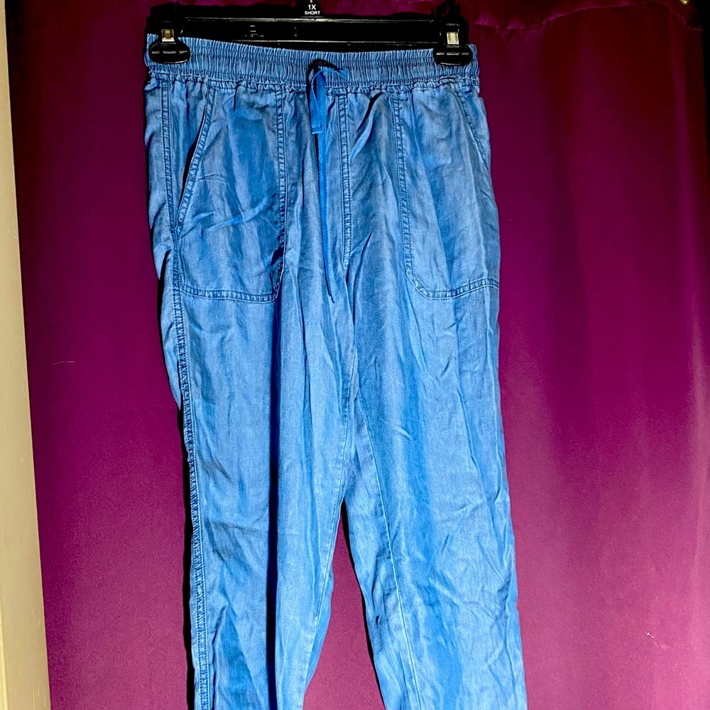 Flowy faded blue joggers